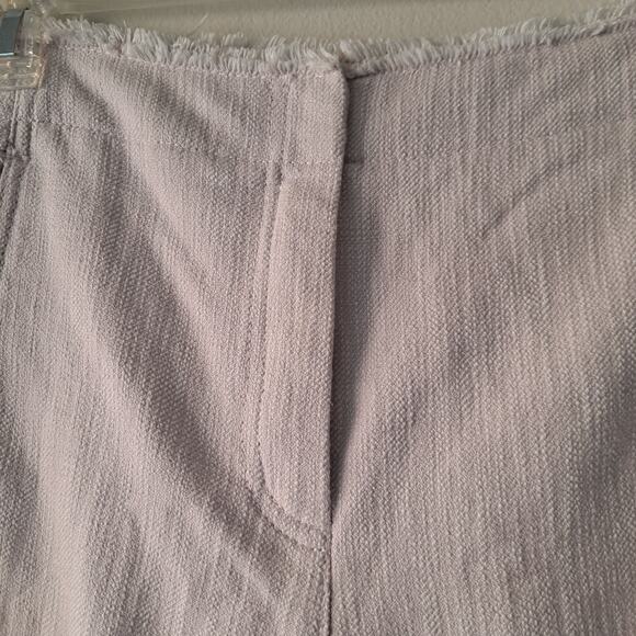 Rebecca Taylor Pink/ Mauve Frayed Waist and Hem, Wide Leg Pants - Size 6 - Picture 6 of 12